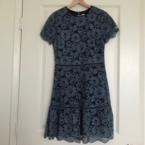 MICHAEL Michael Kors Blue Floral Lace Dress